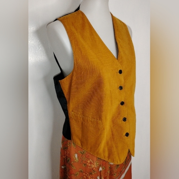 VINTAGE REVERSIBLE CORDUROY PAISLEY VEST - Picture 7 of 9